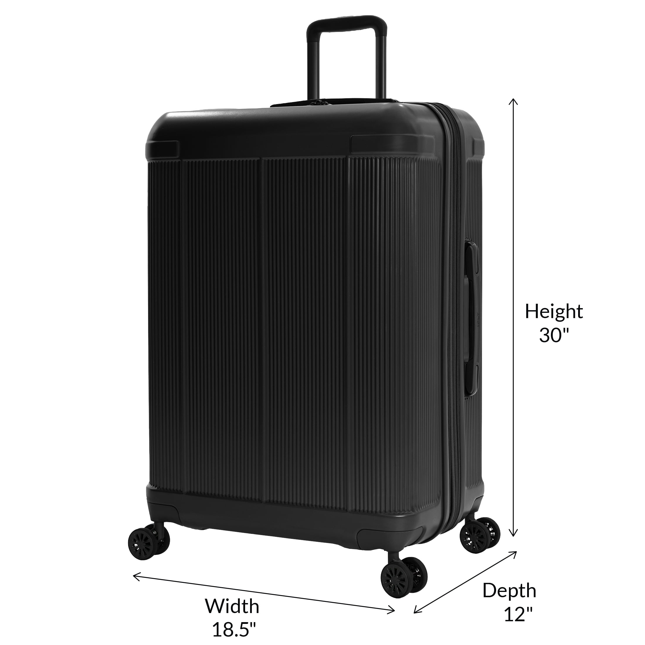 iFLY Rise 28" Expandable Hardside Large Checked Spinner Luggage, Black