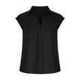thumbnail image 3 of Linen Sleeveless Shirts for Women Cotton Collared V Neck Solid Tank Top Casual Summer Outfits Dressy Casual Basic Tees Trendy Clothes, 3 of 5