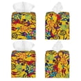 thumbnail image 2 of Yiaed Dancing African Womens Print Tissue Box Cover, PU Leather Decorative Organizer for Tabletop, Bathroom, Car, Office Creative Decorative, 2 of 7