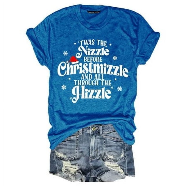 LUOGENLI T-shirts pour Femmes T-shirts Décontractés Col Rond Imprimé Lettre Manches Courtes T-shirts Amusants pour Femmes T-shirts Graphiques Saint-Valentin T-shirts Graphiques Pâques Bleu TG