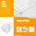 thumbnail image 4 of Weiweiguan 1pc Convenient Frying Basket Multipurpose Kitchen Storage Basket (Silver), 4 of 7