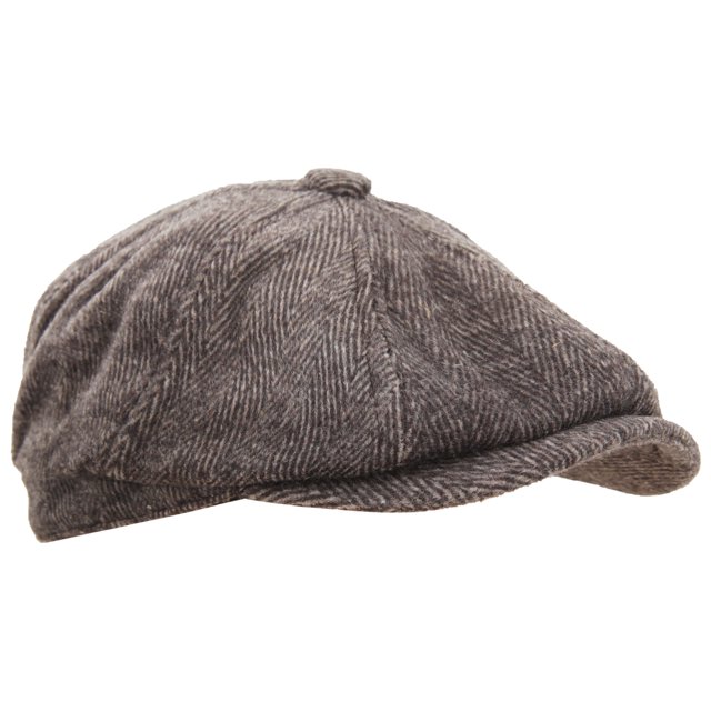 Gorra de invierno de lana Modelo Newsboy 8 paneles para hombre caballero (Marrón)