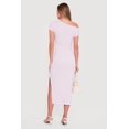 thumbnail image 3 of Women's Ruched One Shoulder Textured Knit Midi Dress, 3 of 3