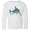 AA-White, variant on Inktastic Shark Dinner Long Sleeve Youth T-Shirt