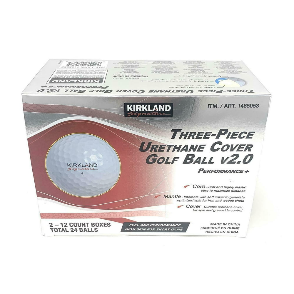 ThreePiece Urethane Cover Golf Ball v2.0 Performance + Total of 24