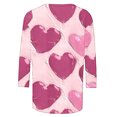 thumbnail image 4 of Tumotour Pullover Sweatshirts For Women Crew Neck 3/4 Sleeve Valentine'S Day Printed Tops Casual Cute Tunic Tops Tees Blouses Loose Pullover Tops, 4 of 5