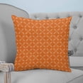 thumbnail image 4 of 24x24 Pillow Covers Set of 2, Orange Morocco Throw Pillow Covers Decorative Couch Cushion Case, Geometric Leaf Diamond Lattice Abstract Microfiber Square Pillowcases for Bedroom Car Living Room, 4 of 7