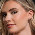 thumbnail image 4 of Gem Stone King 18K Rose Gold Plated Silver Green Mystic Topaz Drop Dangle Earrings for Women | 1.65 Cttw | Gemstone November Birthstone | Round 5MM, 4 of 6