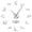 Silver, variant on American Shorthair Frameless Wall Clock Stickers, DIY Modern Decorative Clocks for Living Room, Bedroom, Office - Easy to Install, Large 3D Clock Design (Silver,27in)
