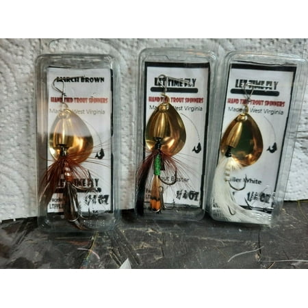 3 Trout spinner bait 1/4 oz inline spinner fishing casting Bass lure LTFFLIES.COM