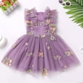 thumbnail image 2 of IBTOM CASTLE Kids Girls Birthday Party Dress Sequins Butterfly Daisy Polka Dots Embroidery Princess Tulle Wedding Pageant Evening Gown, 2 of 8