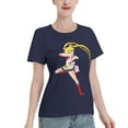 thumbnail image 2 of T-Shirt Basique à Manches Courtes pour Femmes Sailor Moon Lièvre Lunaire, 2 of 6