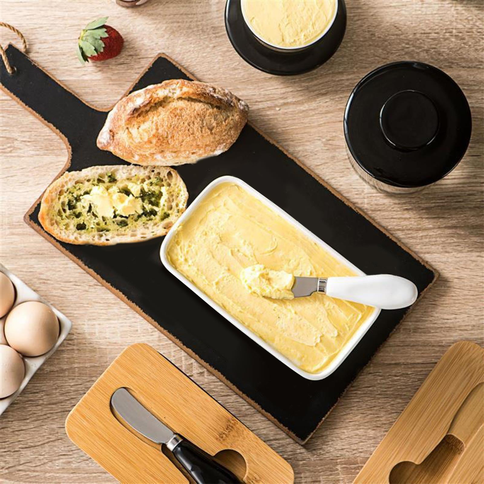 HOZVOMI Ceramic Butters Storage Box - Nordic Style Ceramic Jar for Cheese and Butters Storage