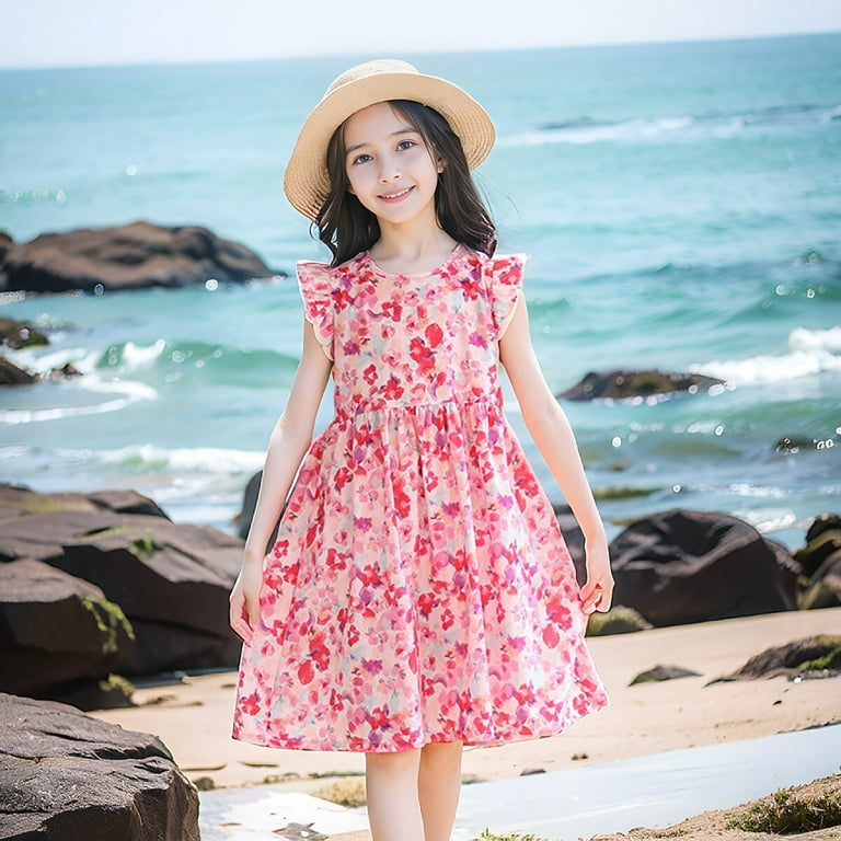 RIJOPUTY Girls Dresses Size 6 Kids Dress 9 Month Girl Clothes 3t Ballet  Outfit Toddler Holiday Outfits Girl Holiday 3t Outfits for Girls Baby Girl  Outfits Size Girls Outfits Toddler Dance Outfits -