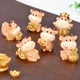 thumbnail image 3 of Gwong Decoración hogareña Fortune Año Nuevo Golden Bull Ornamentos Micro Paisaje DIY Decoración de escritorio Regalo Gwong 21052795, 3 of 7