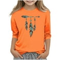 thumbnail image 2 of YUNAFFT T-Shirt Unisexe pour Enfants Orange Festival Imprimé Créatif Manches Courtes Col Rond Style Décontracté Ludique, 2 of 6