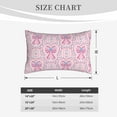 thumbnail image 4 of Fotbe pink bows Pattern Pillow Cases - Envelope Closure - Luxury, Extra Soft, Cooling Pillow Covers - Wrinkle, Fade, Stain Resistant-14"x20", 4 of 6