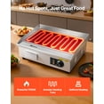 thumbnail image 3 of VEVOR Commercial Electric Griddle, 21 x 11.8 inch, 1750W, 122-570°F Adjustable Temp Control, Stainless Steel Countertop Flat Top Grill with 2 Spatulas, 2 Brushes and 4 Foot Pads, 3 of 9
