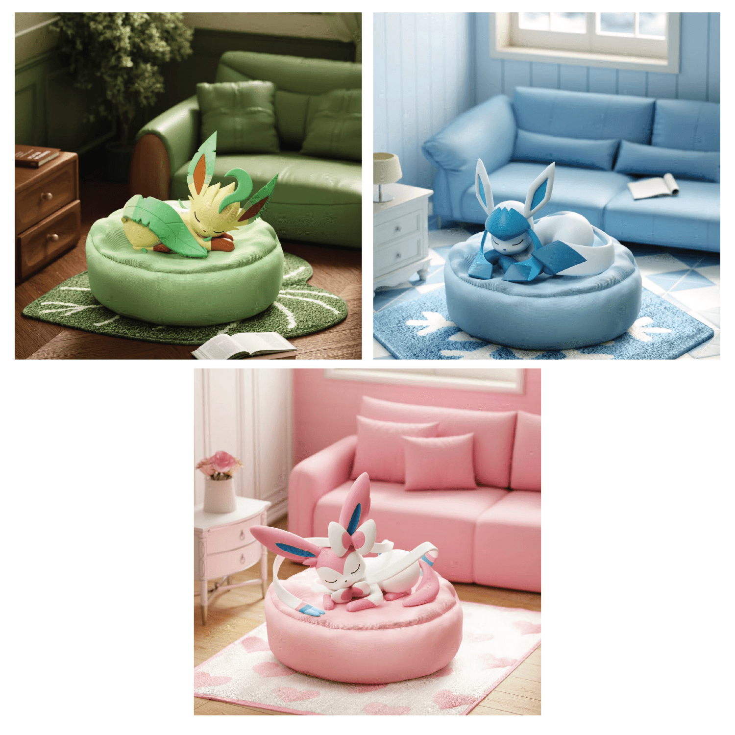 Pokémon Sleepy Eevee Figurines: Mystery Box (1 Random Eevee or Eeveelution Figurine, Chinese)