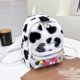 thumbnail image 4 of Bolsa Mochila linda de felpa con cremallera de perlas, patrón de amor, mochila pequeña para viajes (negro) Ehuebsd Para Estrenar, 4 of 5
