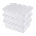 thumbnail image 1 of Bañera de autobús comercial Utiao, paquete de 3 unidades, 13 litros, con tapa de plástico blanco, 1 of 7