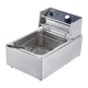 thumbnail image 1 of Yeshouse Freidora comercial eléctrica de acero inoxidable con cesta, tapa y protección contra sobrecalentamiento para restaurantes y cocinas domésticas, 1 of 7