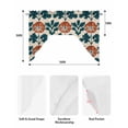 thumbnail image 5 of Orange Green Botanical Art Swag Valances for Windows, Small Curtains Drapes, Summer Greenery Floral Kitchen Window Curtains Over Sink Rod Pocket Window Treatment Valance for Bedroom/Bathroom 56"x36", 5 of 5