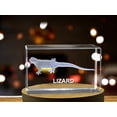 thumbnail image 2 of Graceful Lizard Crystal Carvings | Exquisite Gems Etched with Reptilian Friends, 2 of 5