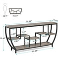 thumbnail image 2 of Tribesigns Table Console de Canapé, Table Console Extra Longue de 71 Pouces avec Étagères, Table Rustique derrière le Canapé avec Rangement pour Entrée, Couloir, Salon, 2 of 8