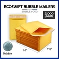 thumbnail image 4 of EcoSwift Brand Premium Kraft Bubble Shipping Bag Self-Seal Mailer, 6.75 in. x 9 in. (Size DVD), Solid Gold, 2000-Pack, 4 of 6