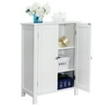 thumbnail image 5 of ZENSTYLE White Wooden Bathroom Floor Cabinet Storage Cupboard 3 Shelves Save Space, 5 of 12