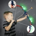 thumbnail image 4 of SainSmart Jr. Kids Bow and Arrows 2 Sets, Light Up Archery Set with 6 Suction Cups Arrows, Outdoor Hunting Game for 8-12 Toddlers, 4 of 6