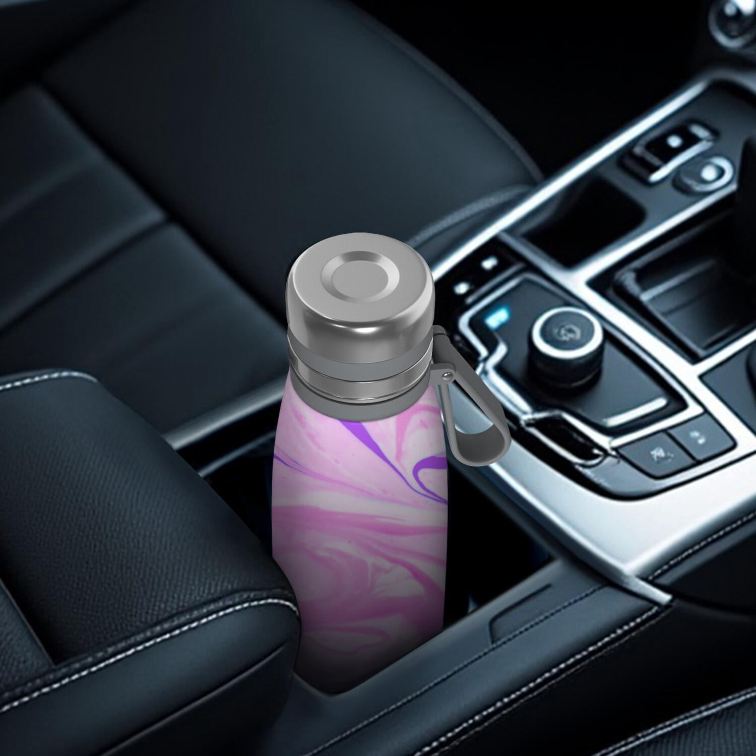 29oz Insulated Water Bottle with Tea Infuser, Stainless Steel Travel Mug, Liquid & Marble Print