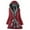 Red, variant on MuZeFu Windbreaker Jackets for Women And Girls Inner Plush Women's Windbreaker Hooded Mid Length Three Piece Thick Collar Coat Solid Cotton Coat Windbreaker Parka