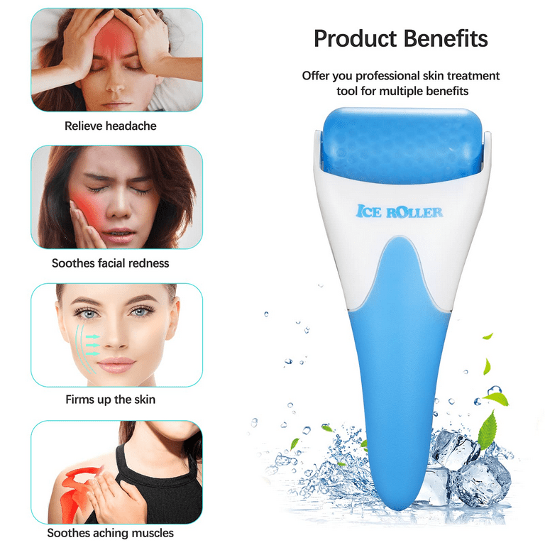Ice Roller for Face,Eyes,Women Gifts Idea,Therapeutic Cooling to Tighten  Brighten Complexion and Reduce Wrinkles,Massager Under Eye  Puffiness,Migraine