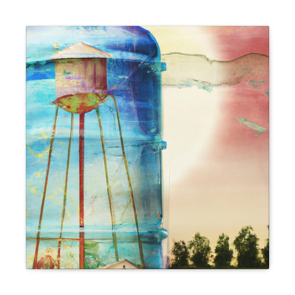 Majestic Water Tower Vista - Canvas