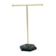 thumbnail image 4 of Soporte de joyería con barra en T Yuyangstore Base dorada y negra, 4 of 8