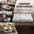thumbnail image 5 of Doulami Dog Bed for large dogs 105x70x6cm, Corduroy Pet Mattress with Removable Washable Cover, Non Slip Bottom Crate Dog Pad, Joint Relief Dog Mat, Light Gray, 5 of 11
