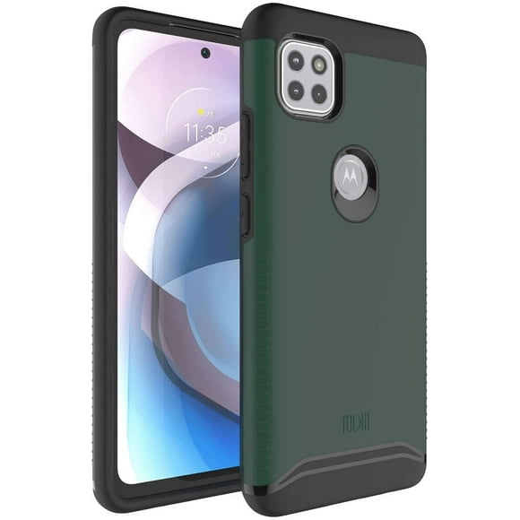 TUDIA Merge Motorola One 5G ACE Funda para Teléfono Celular 2021 Cubierta Resistente - Verde Cazador