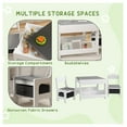 thumbnail image 3 of Qaba 3 Piece Table and Chair Set, 2 in 1 Toddler Table and Chair Set with Reversible Blackboard, Storage & Bookshelves for Playroom, , Gray, 3 of 9