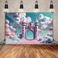 thumbnail image 2 of Candyland Arch Castle First Birthday Backdrop Baby Shower Clouds Candy Floss Background Sign ss Photography Props, 2 of 8