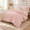 Blush-Queen, variant on Blush Queen Size Microfiber Pom Fringe Comforter Bedding Set