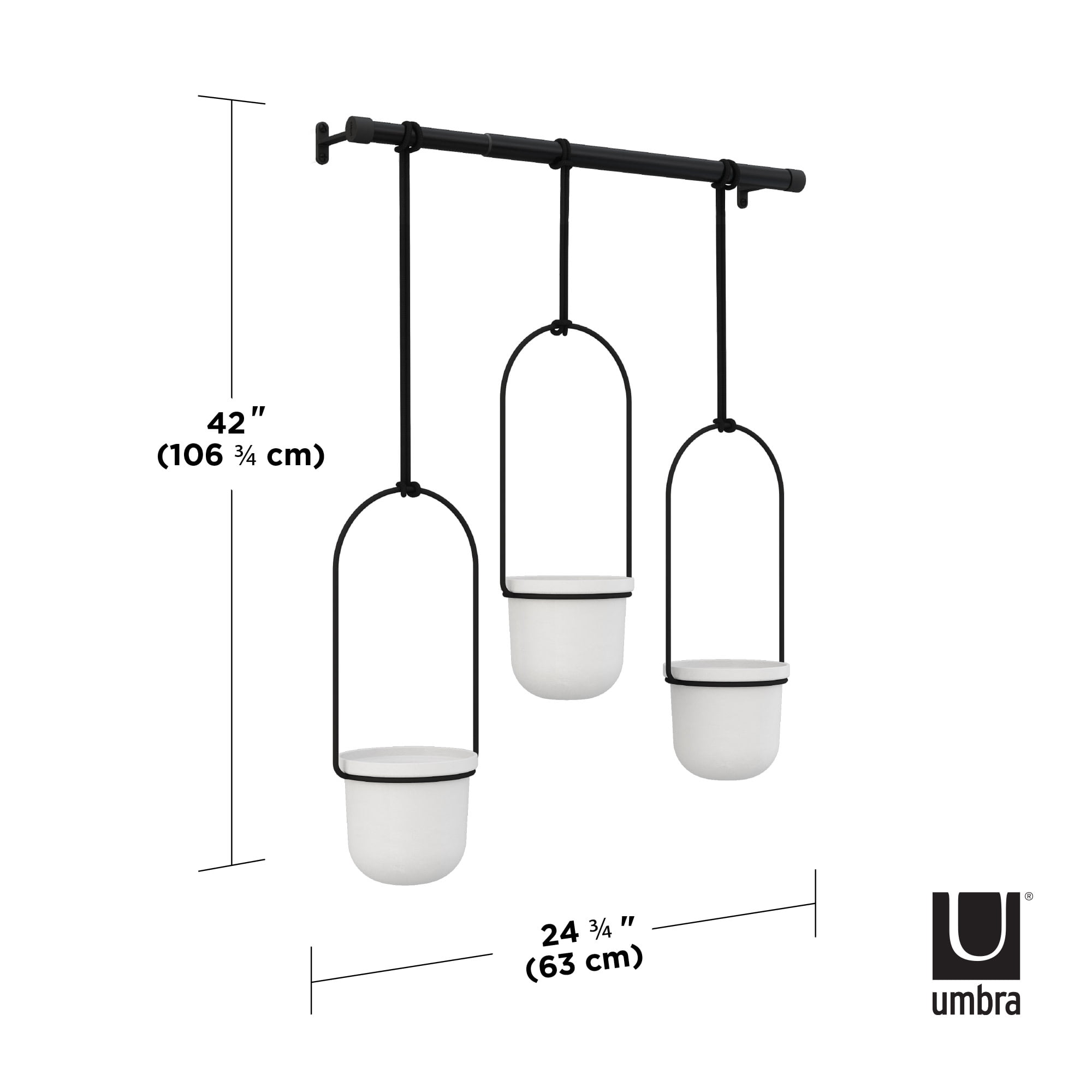 Umbra Triflora 3 Hanging Wall Planter
