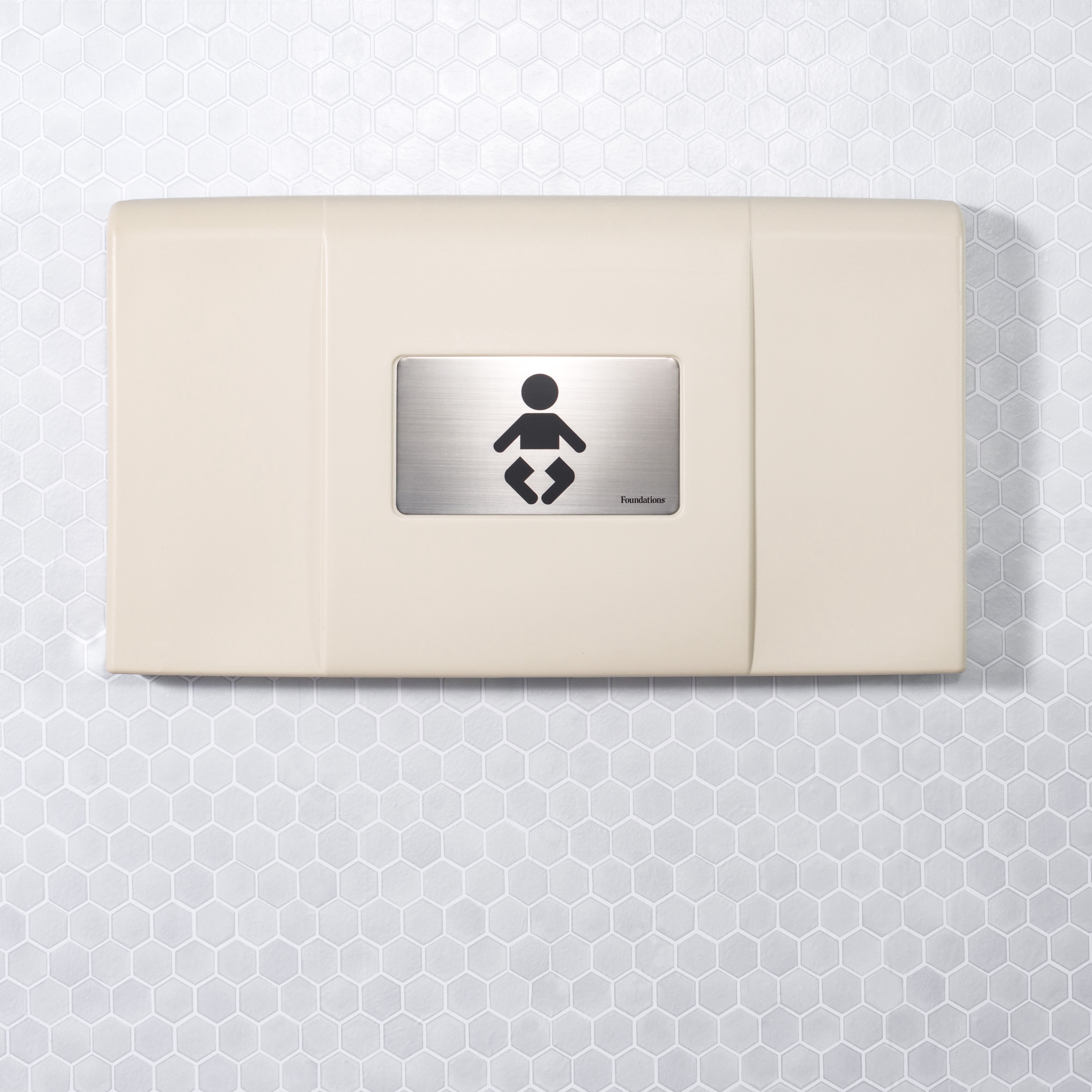 Foundations Ultra Horizontal Baby Changing Station, EZ Mount Backer Plate Included, Off-White (200-EH-08)