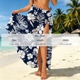 thumbnail image 3 of Women Sarong Maxi Skirt Swimsuit Coverups Summer Floral Print Chiffon Wraps Sheer Beach Bathing Suit Cover Up, 3 of 5