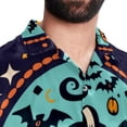 thumbnail image 5 of Halloween Font Men's Short Sleeve Hawaiian Poplin Shirt - Casual Printed Button Down Summer Beach Shirt for Men, 5 of 6