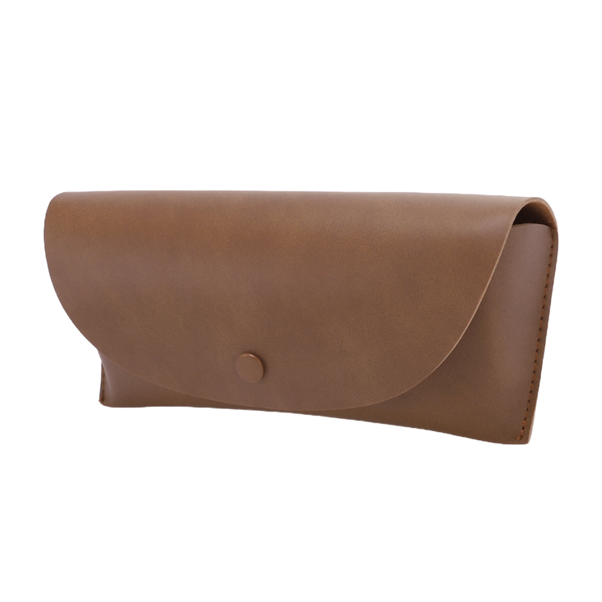 Unique Bargains Soft Eyeglasses Case Simple Portable Eyeglasses Storage Brown