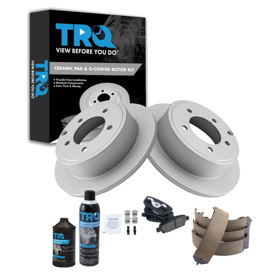 TRQ Rear Brake Pad & Rotor Kit BKA34935 Fits Select 2014-2014 Dodge Avenger