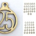 thumbnail image 3 of serony A-Z Initial Wooden 1-25 Number Wood Christmas Advent Calendar Tags Wedding Candy Gift Present Box Wrapping Tags, 3 of 8