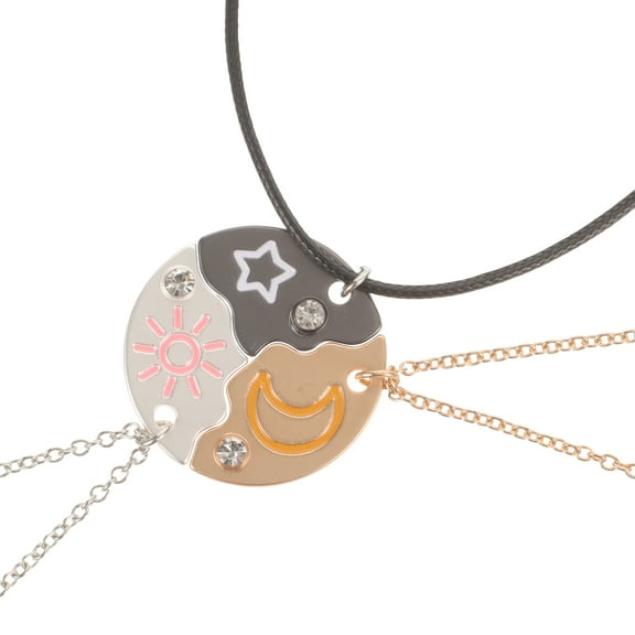3 pcs Friendship Necklaces Matching Necklaces Sun Necklace Star Necklace Moon Necklace